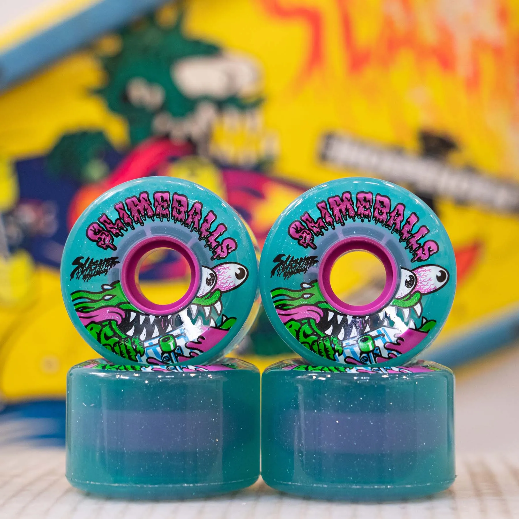 60mm Meek Slasher OG Slime Glitter 78a Wheels