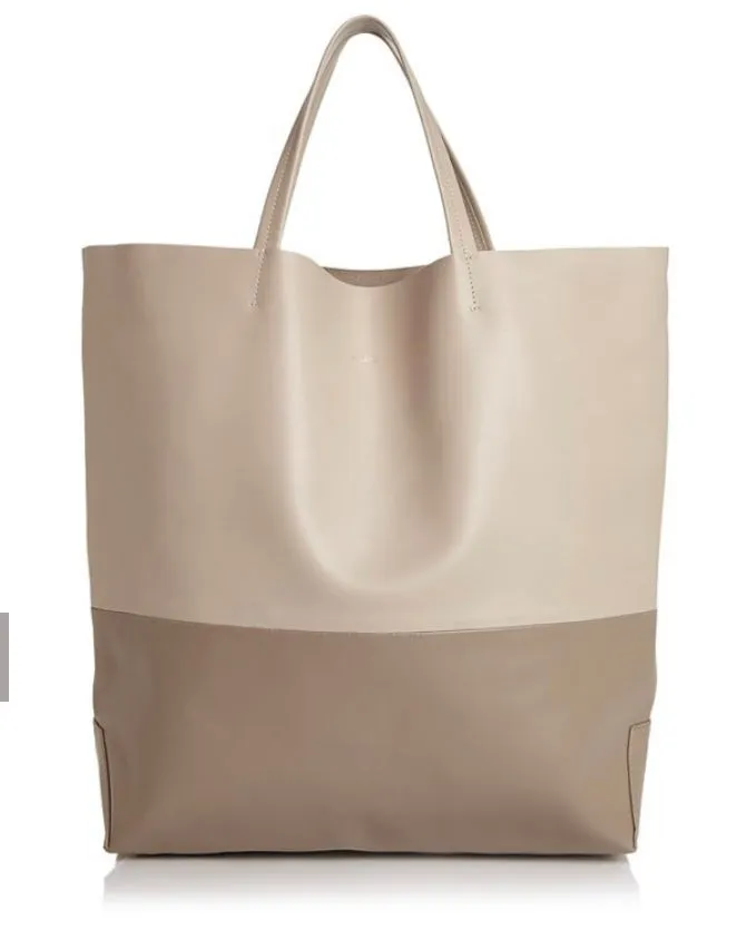 ALICE D.~ Large leather/leather tote bag is