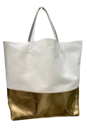 ALICE D.~ Large leather/leather tote bag is