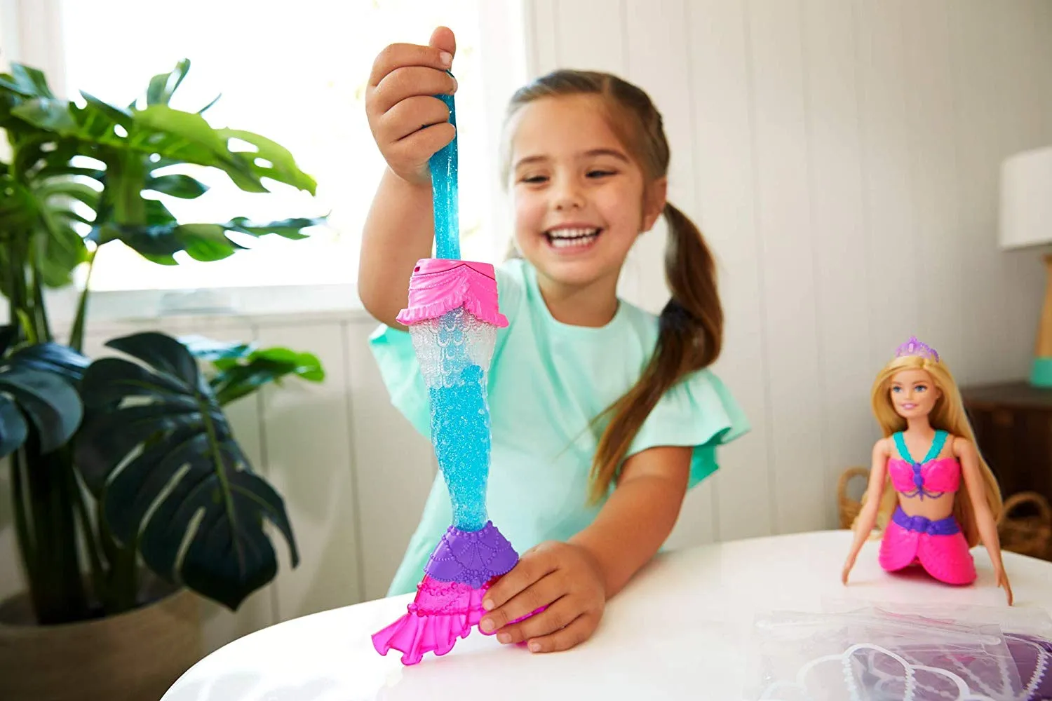 Barbie Dreamtopia Slime Mermaid Doll with 2 Slime Packets