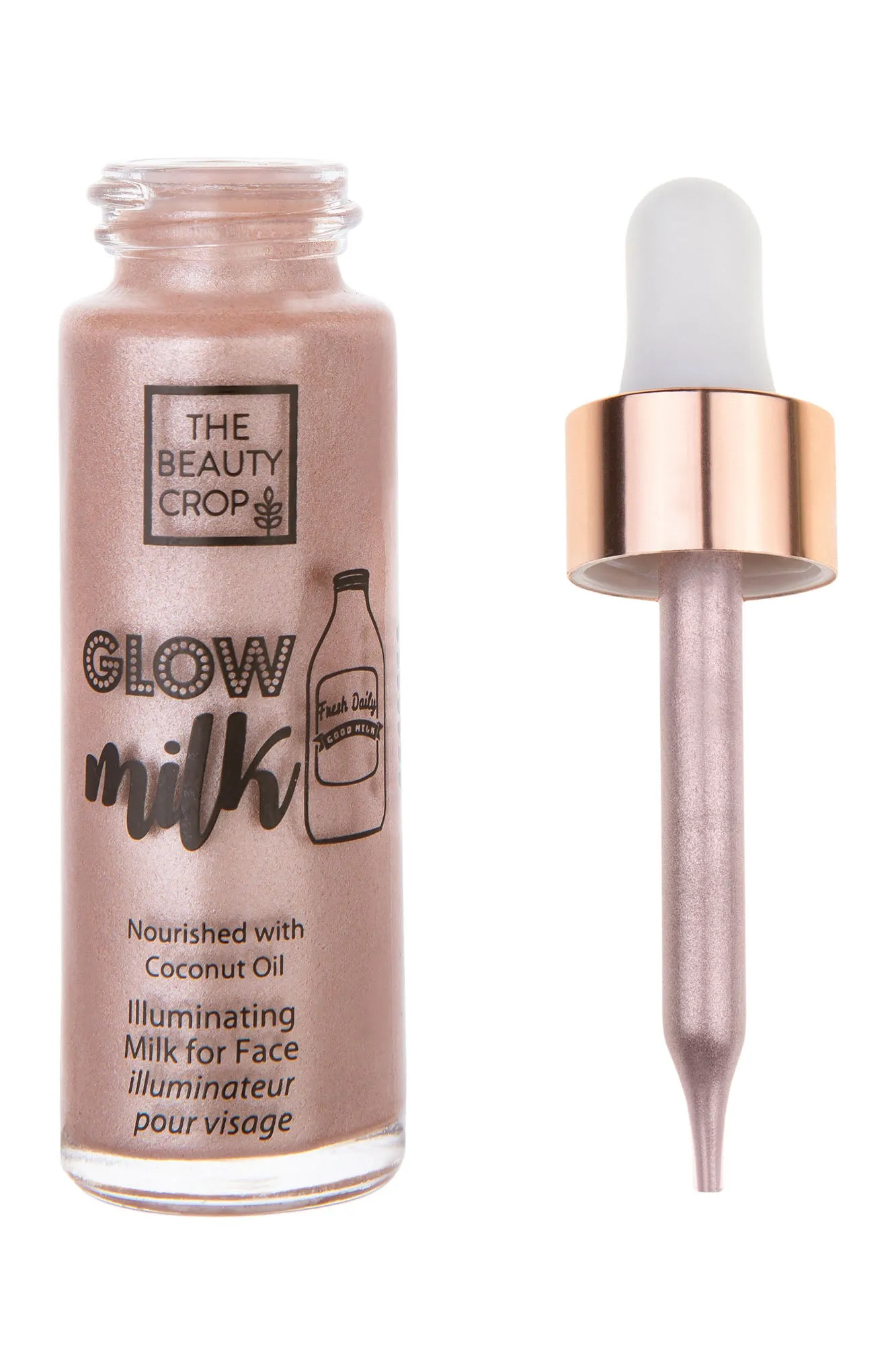 Beauty Crop Glow Milk Dropper Liquid Highlighter Peachin