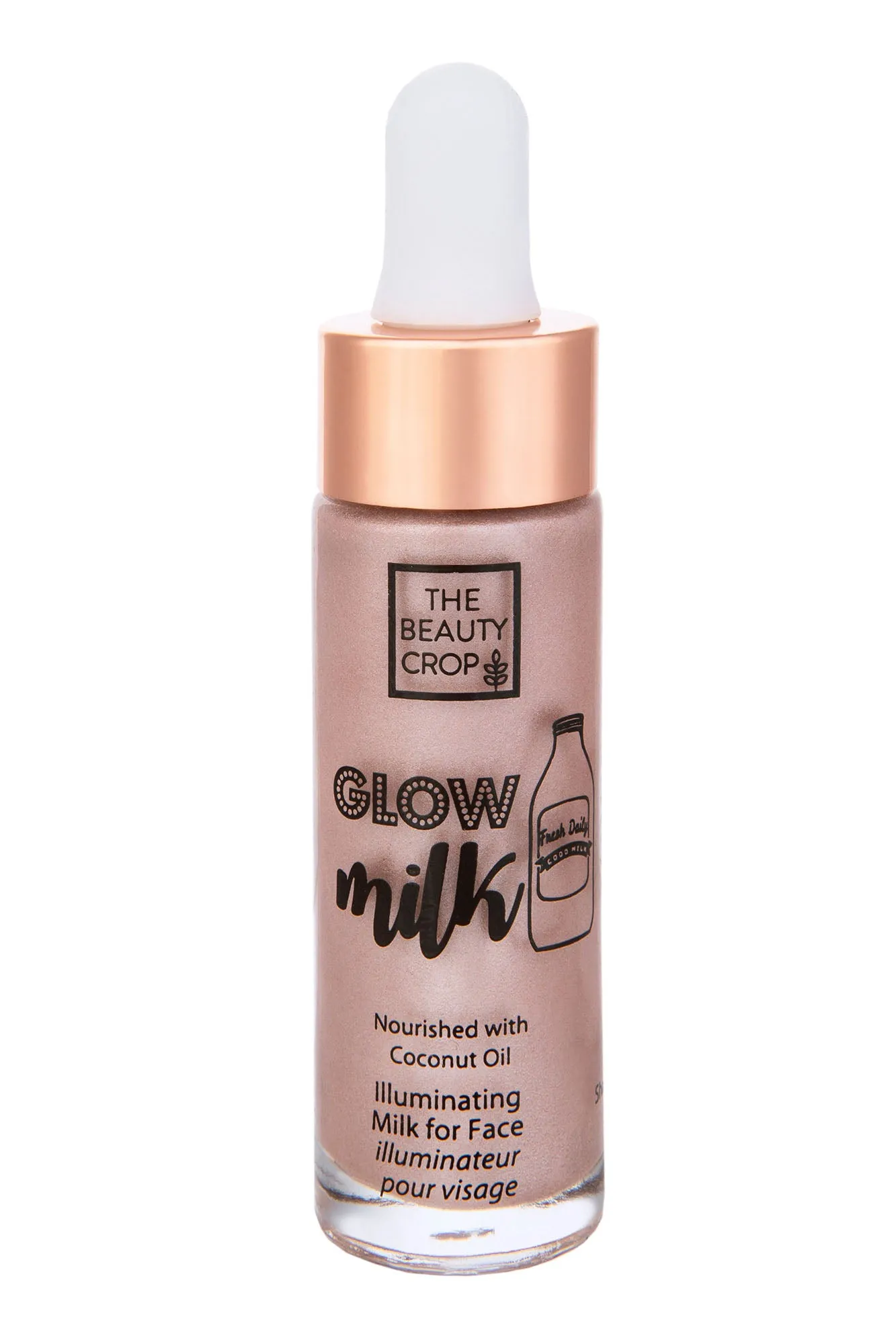 Beauty Crop Glow Milk Dropper Liquid Highlighter Peachin