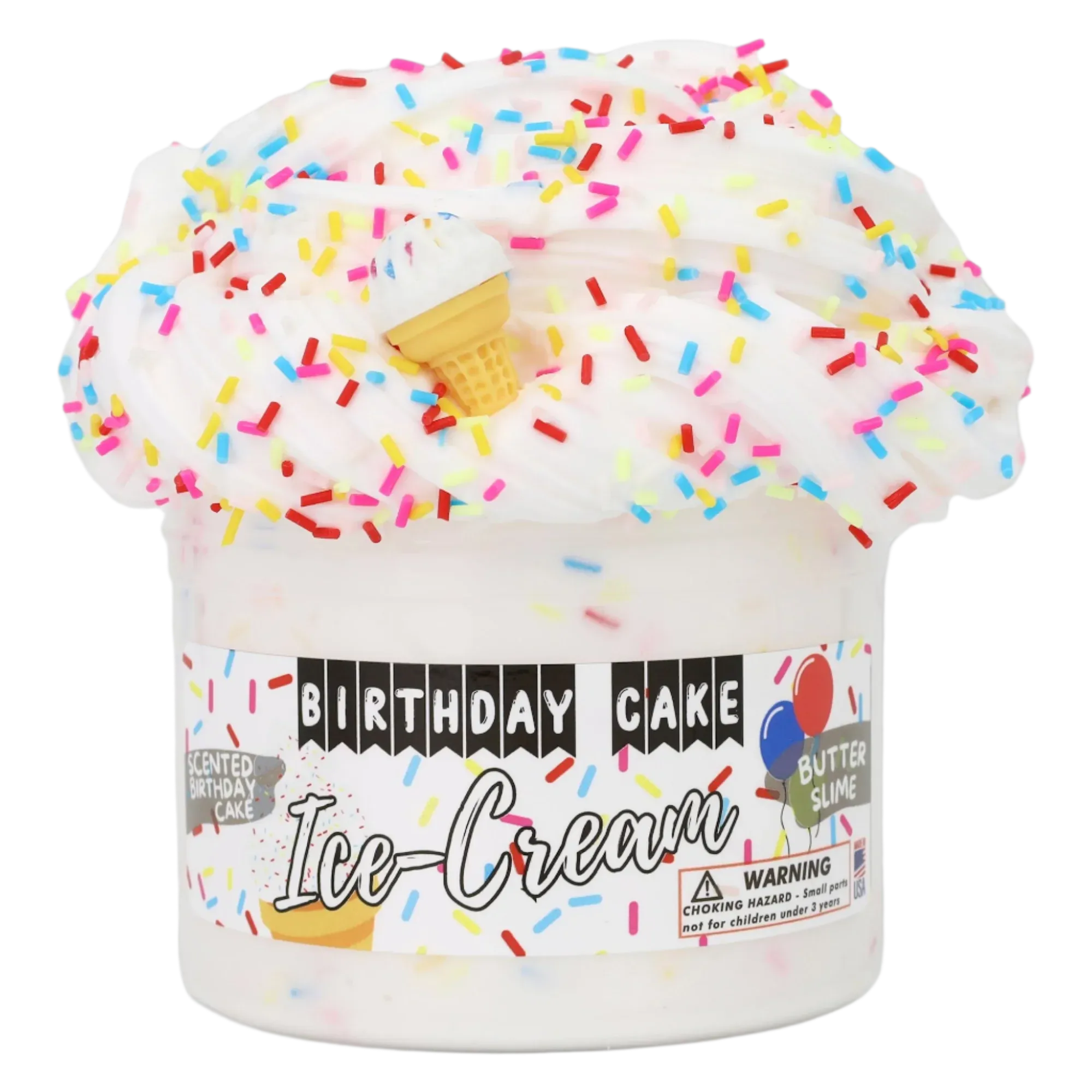 Birthday Cake Ice Cream Slime