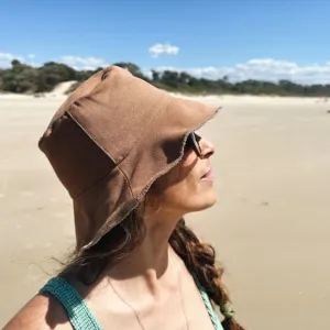 Cotton Bucket Hat - Brown