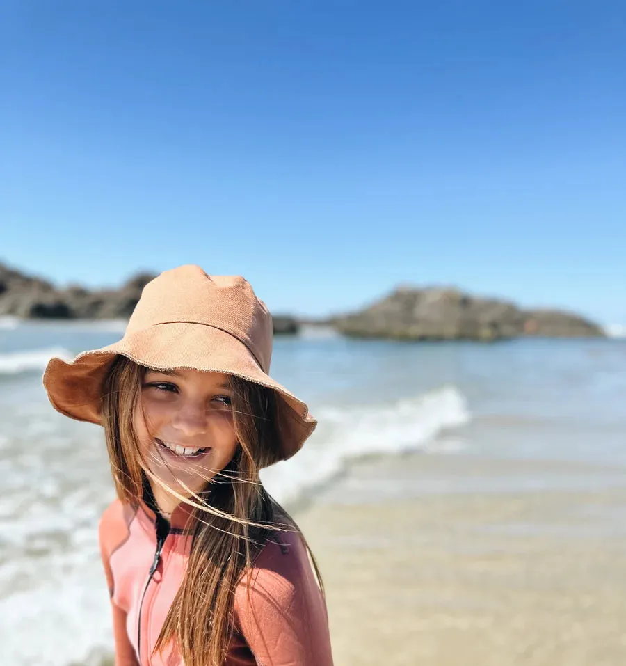 Cotton Bucket Hat - Brown