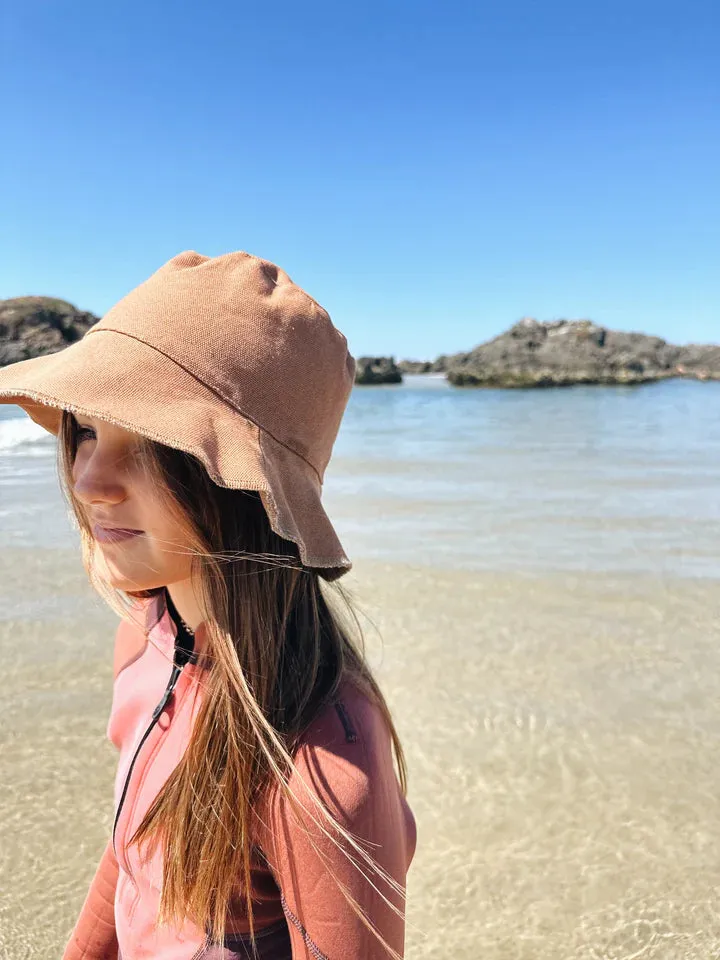 Cotton Bucket Hat - Brown