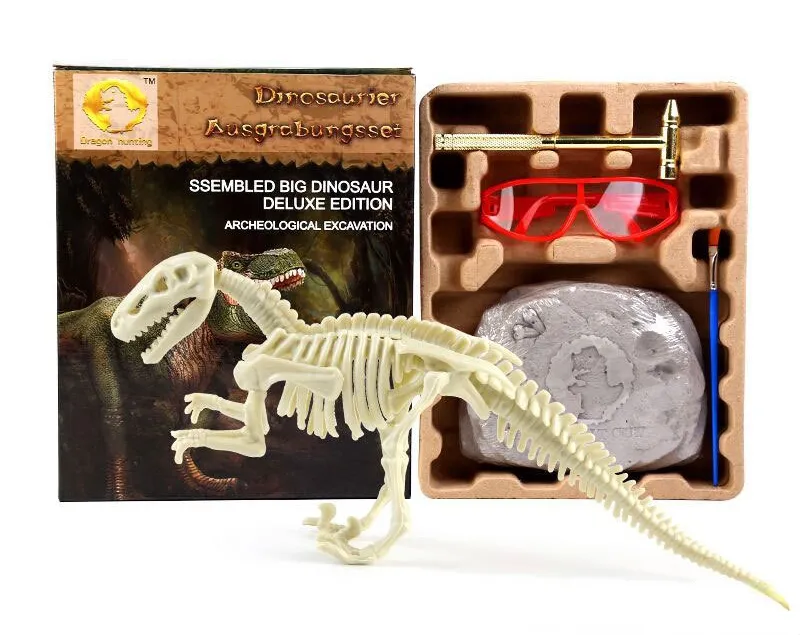Dinosaur Fossil Archaeology Mining Toys Skeleton Simulated Dinosaur Models Suit