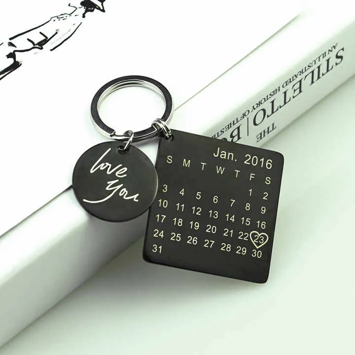 Diy Stainless Steel Keychain Couple -سلسلة مفاتيح
