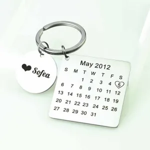 Diy Stainless Steel Keychain Couple -سلسلة مفاتيح