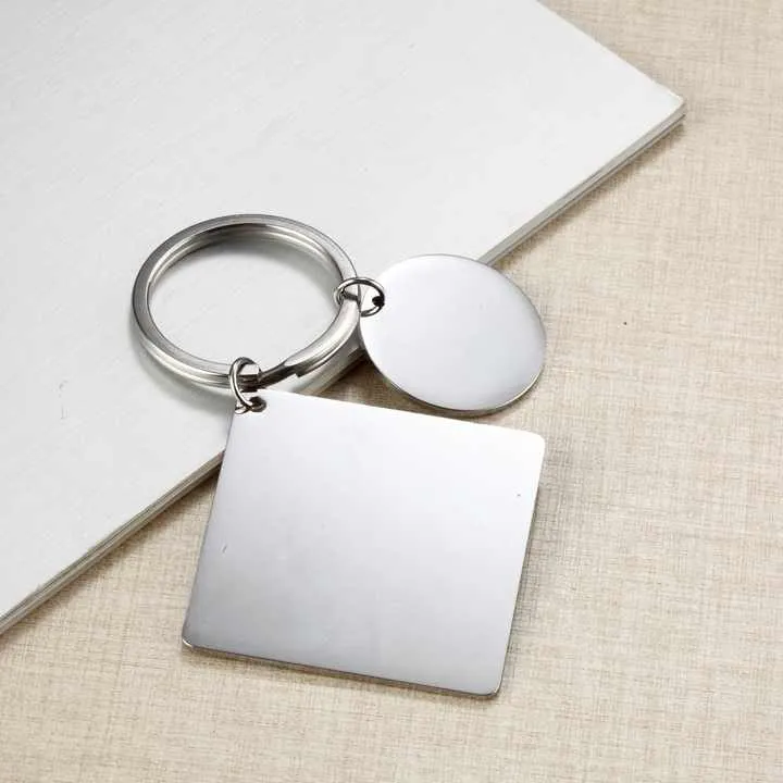 Diy Stainless Steel Keychain Couple -سلسلة مفاتيح