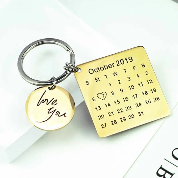 Diy Stainless Steel Keychain Couple -سلسلة مفاتيح