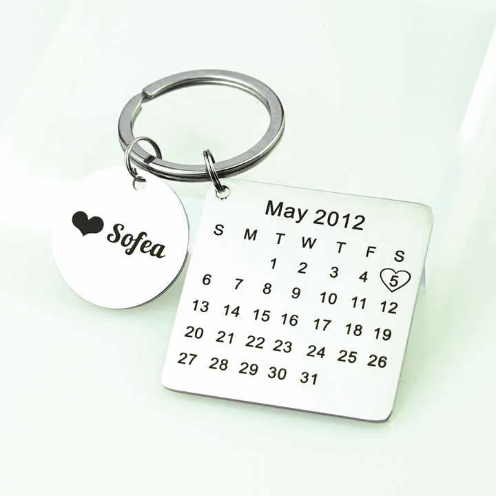 Diy Stainless Steel Keychain Couple -سلسلة مفاتيح
