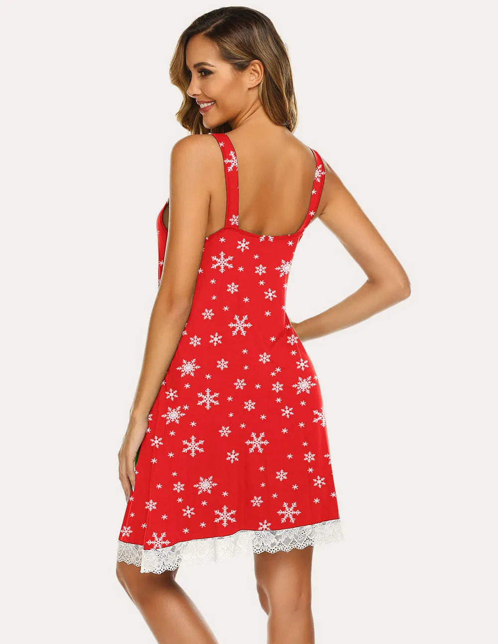 Elegant Lace Patchwork Slip Nightdress (US Only)