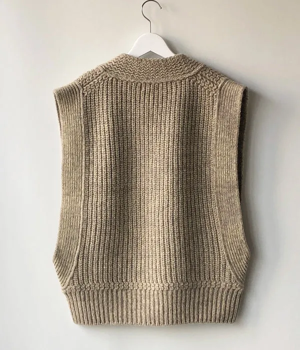 FUMIKA_UCHIDA/3G Mix Shetland/OVER VEST(YELBGE/BANANA)