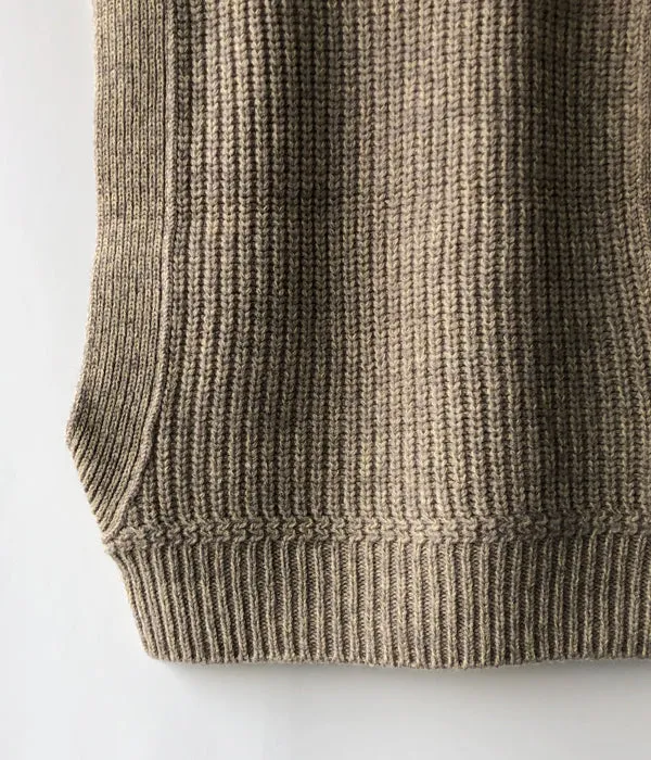 FUMIKA_UCHIDA/3G Mix Shetland/OVER VEST(YELBGE/BANANA)
