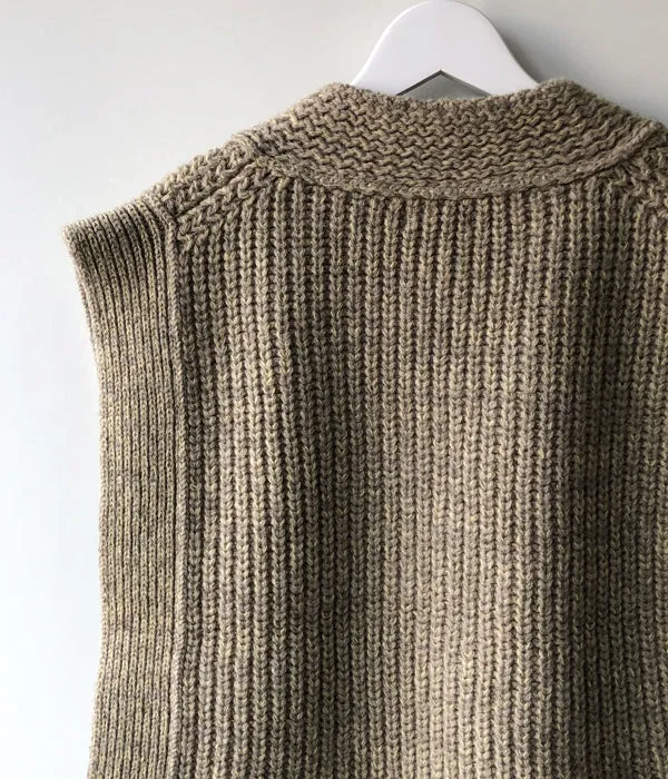 FUMIKA_UCHIDA/3G Mix Shetland/OVER VEST(YELBGE/BANANA)