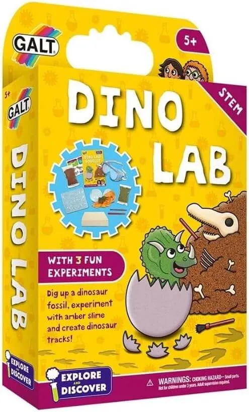 Galt Explore and Discover Dino Lab Experiment Kit for Ages 5 and Up