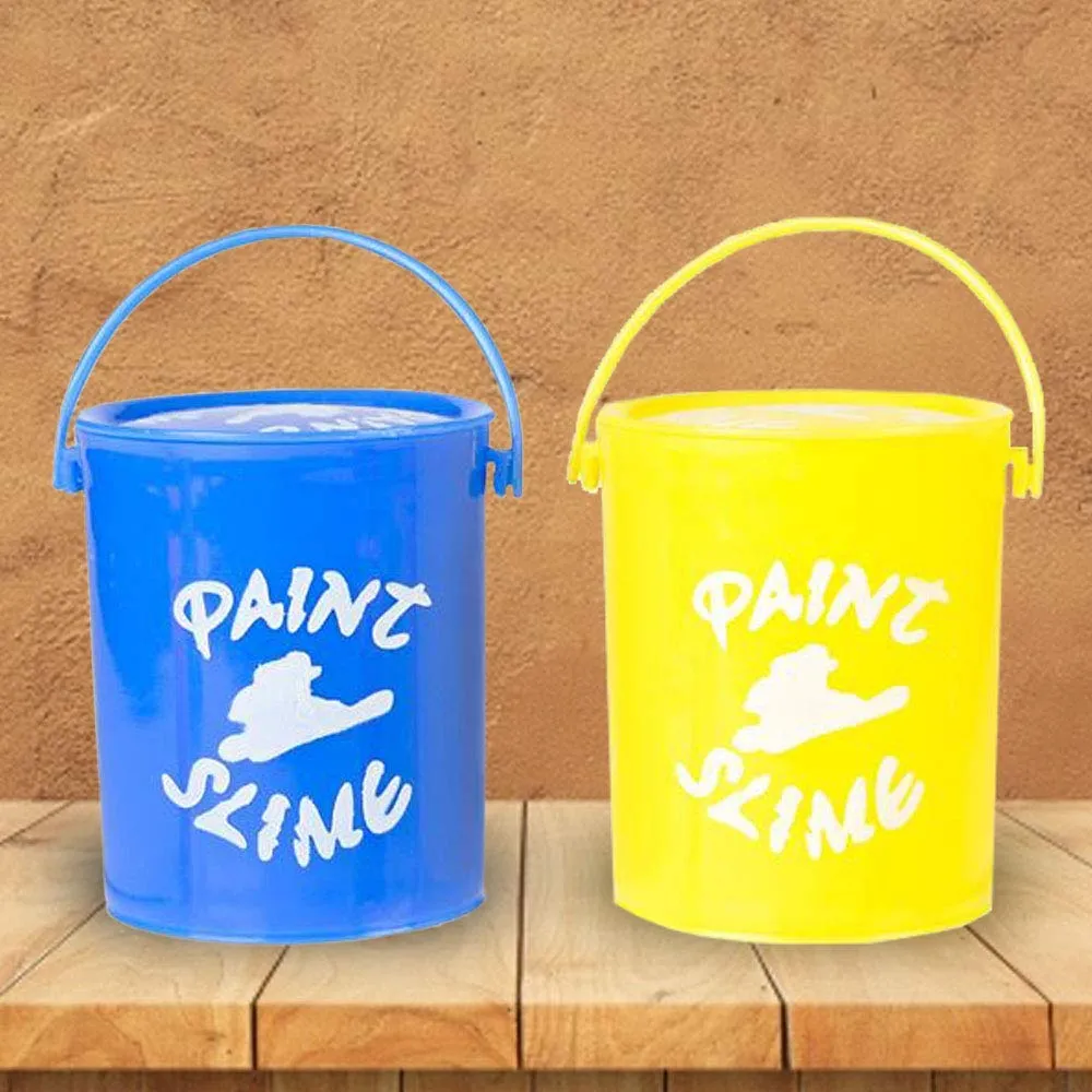 Kicko Paint Slime - Pack of 12 Colored Gooey Slimes in a Mini Paint Bucket Container