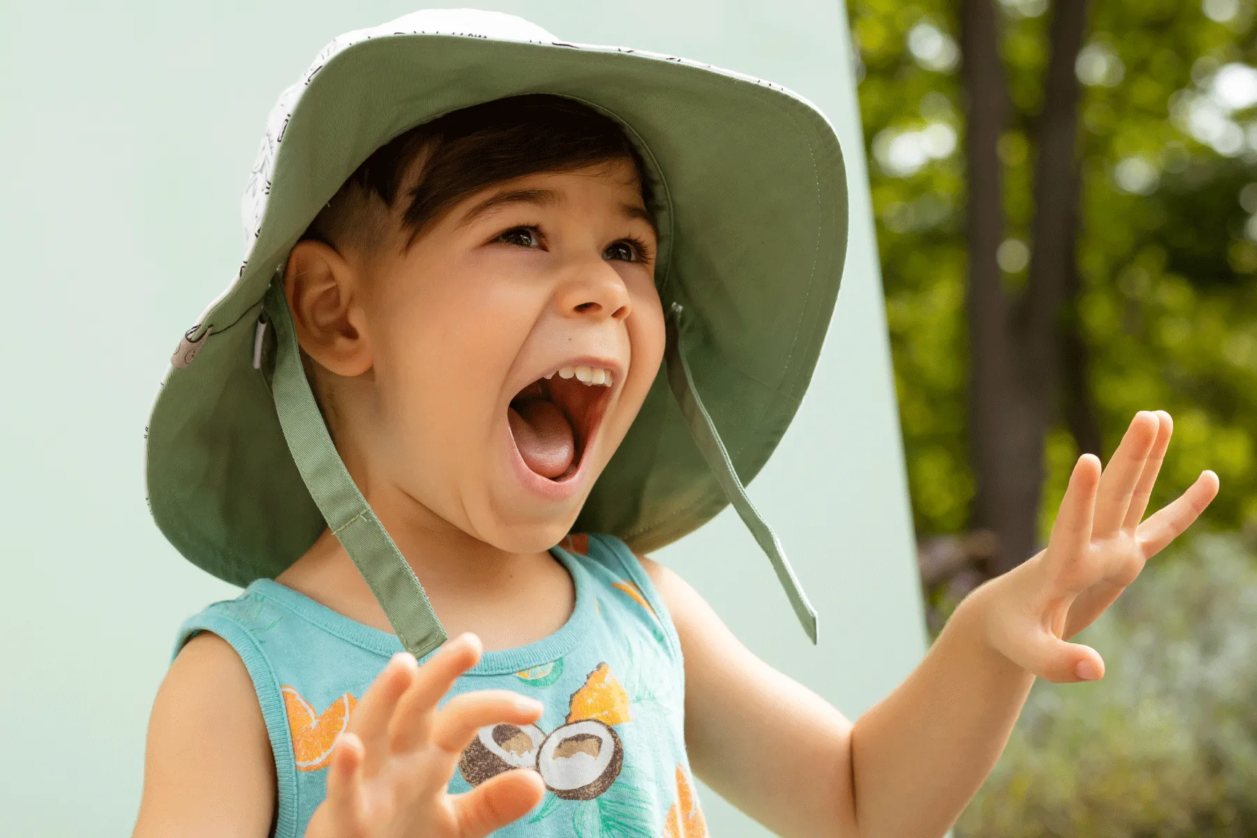 Kids Reversible Coloring Sun Hat - Dino