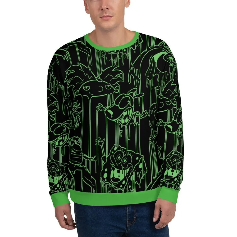 Slime Character Drip Unisex Crew Neck Sweatshirt