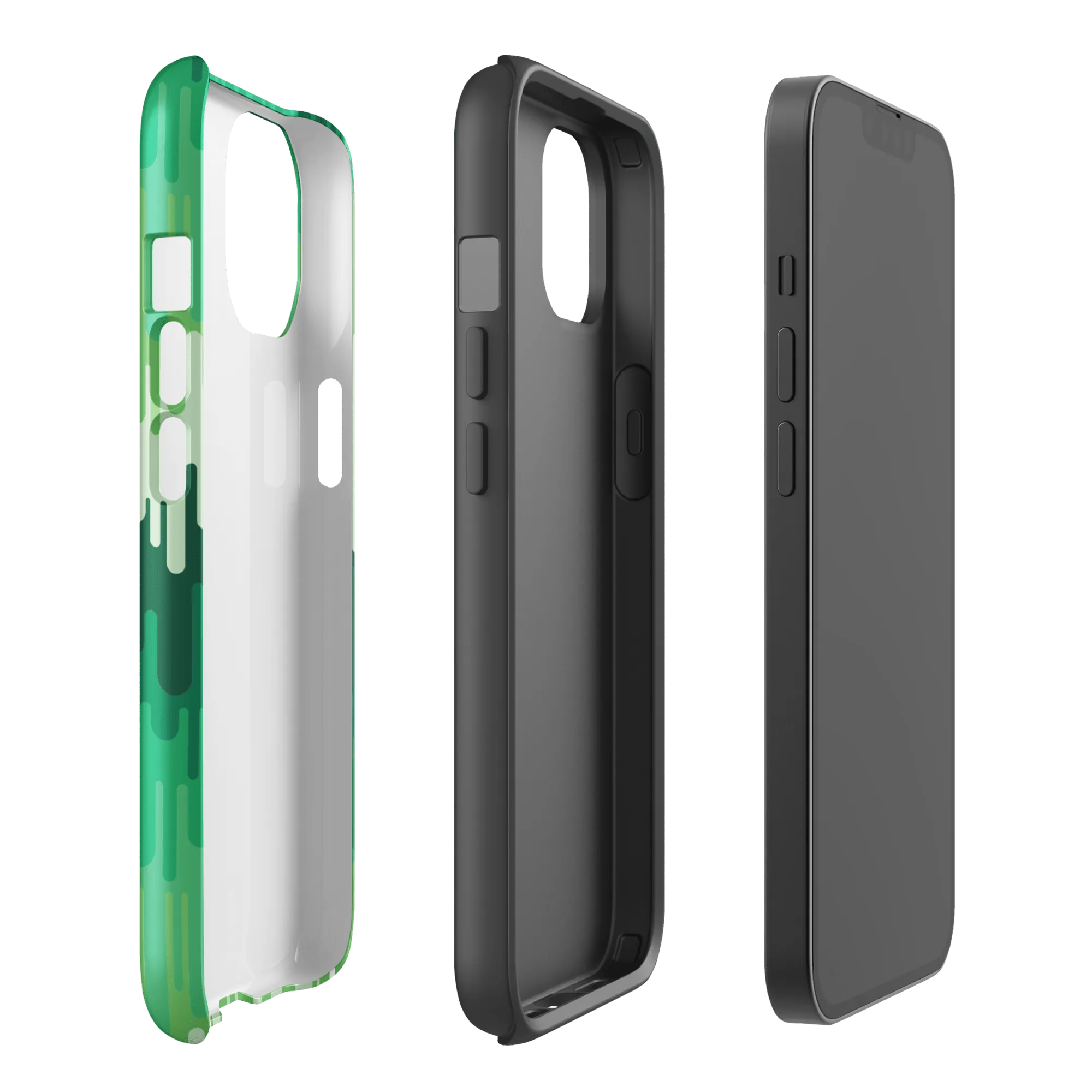Slime Ombre Green Tough Phone Case - iPhone