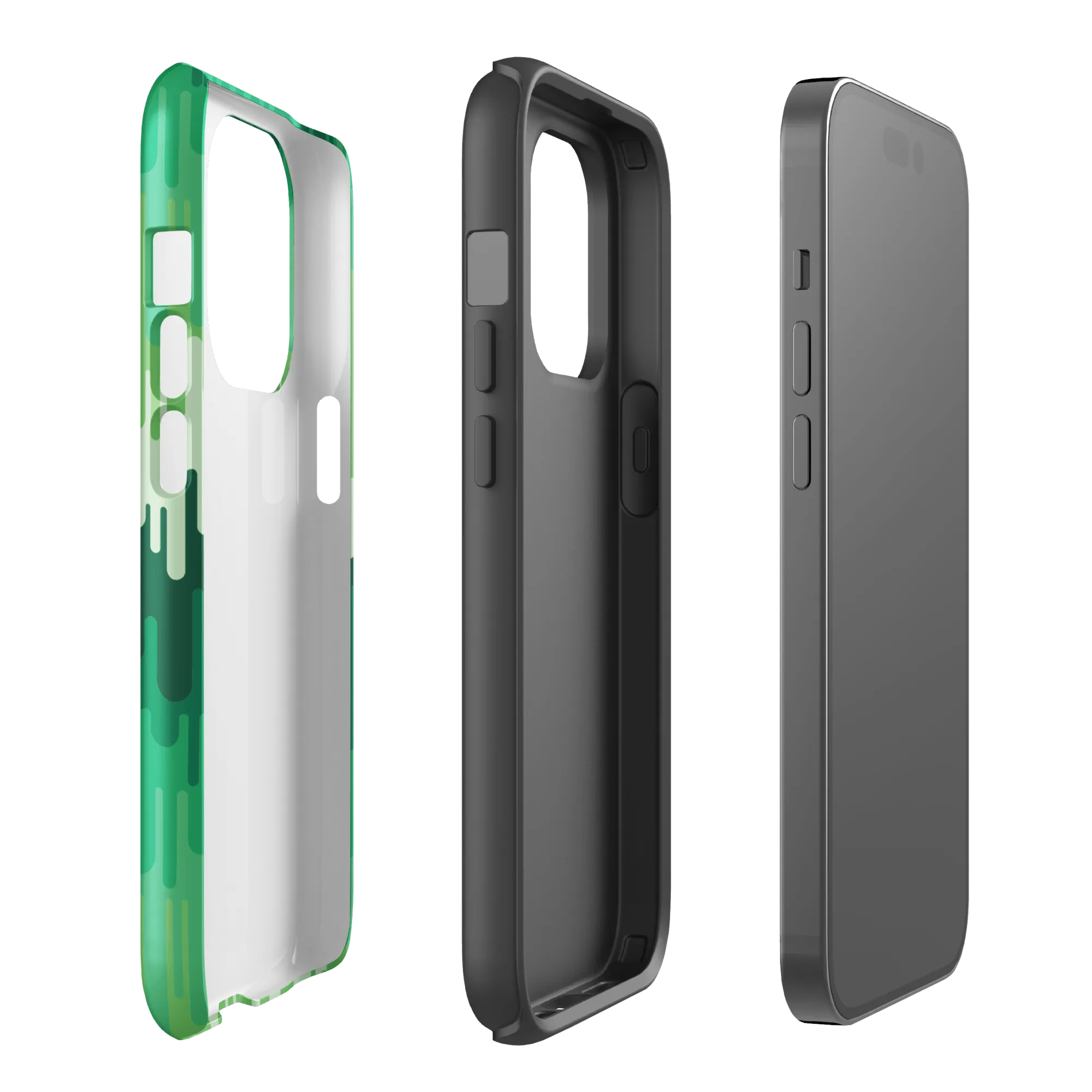 Slime Ombre Green Tough Phone Case - iPhone