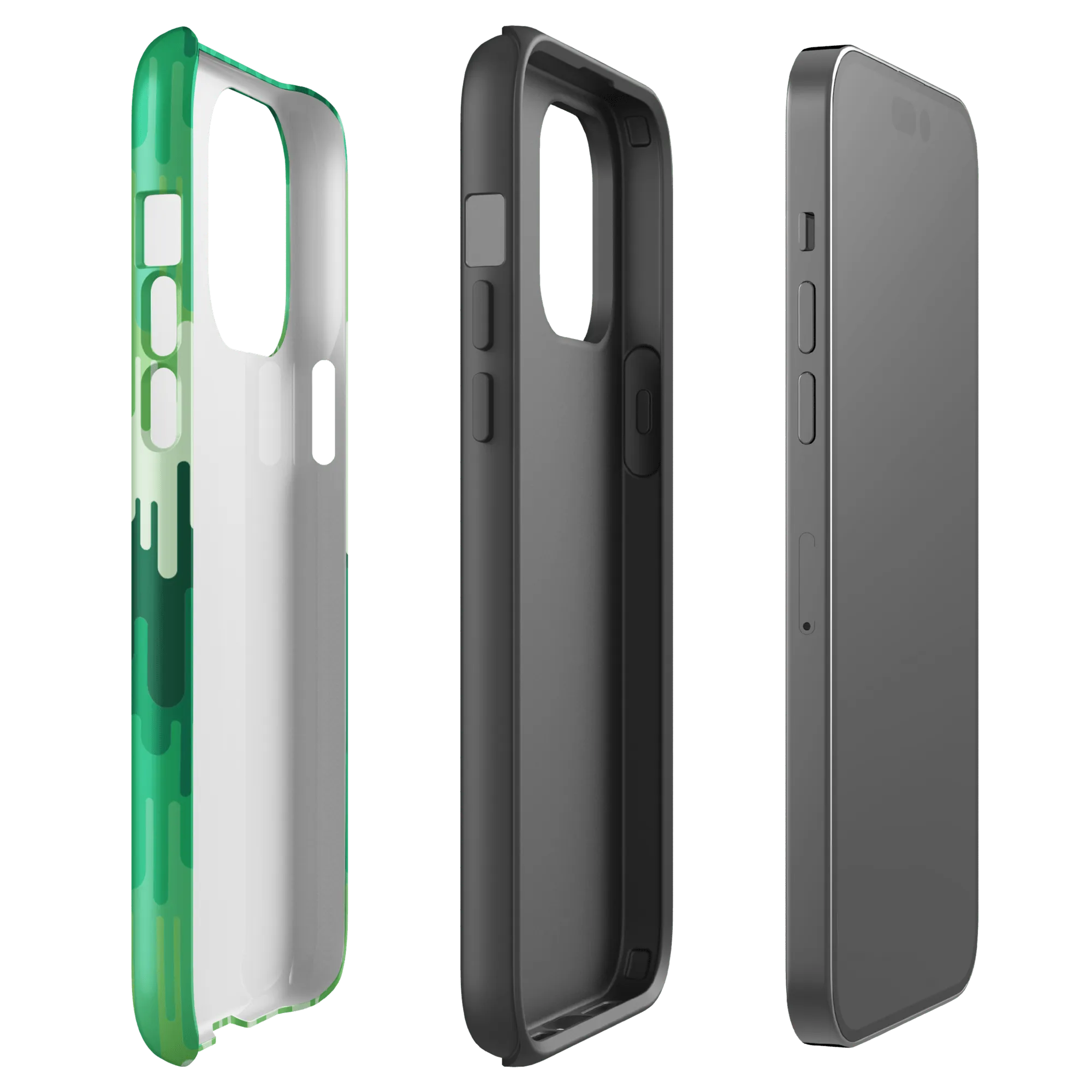 Slime Ombre Green Tough Phone Case - iPhone
